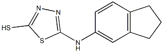 5-(2,3-dihydro-1H-inden-5-ylamino)-1,3,4-thiadiazole-2-thiol Struktur