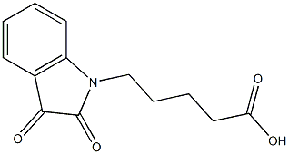 5-(2,3-dioxo-2,3-dihydro-1H-indol-1-yl)pentanoic acid Struktur