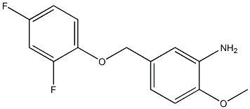 5-(2,4-difluorophenoxymethyl)-2-methoxyaniline Struktur