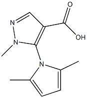 5-(2,5-dimethyl-1H-pyrrol-1-yl)-1-methyl-1H-pyrazole-4-carboxylic acid Struktur