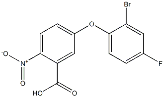 5-(2-bromo-4-fluorophenoxy)-2-nitrobenzoic acid Struktur