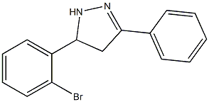 5-(2-bromophenyl)-3-phenyl-4,5-dihydro-1H-pyrazole Struktur