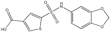 5-(2H-1,3-benzodioxol-5-ylsulfamoyl)thiophene-3-carboxylic acid Struktur