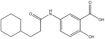 5-(3-cyclohexylpropanamido)-2-hydroxybenzoic acid Struktur