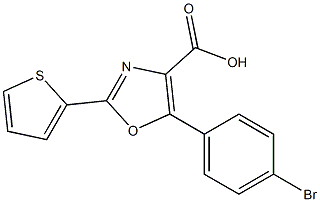 5-(4-bromophenyl)-2-(thiophen-2-yl)-1,3-oxazole-4-carboxylic acid Struktur