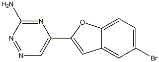 5-(5-bromo-1-benzofuran-2-yl)-1,2,4-triazin-3-amine Struktur