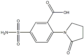 5-(aminosulfonyl)-2-(2-oxopyrrolidin-1-yl)benzoic acid Struktur