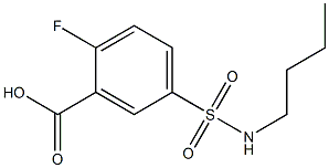 5-(butylsulfamoyl)-2-fluorobenzoic acid Struktur