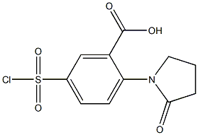 5-(chlorosulfonyl)-2-(2-oxopyrrolidin-1-yl)benzoic acid Struktur