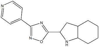 5-(octahydro-1H-indol-2-yl)-3-(pyridin-4-yl)-1,2,4-oxadiazole Struktur