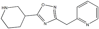 5-(piperidin-3-yl)-3-(pyridin-2-ylmethyl)-1,2,4-oxadiazole Struktur