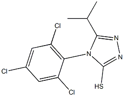 5-(propan-2-yl)-4-(2,4,6-trichlorophenyl)-4H-1,2,4-triazole-3-thiol Struktur