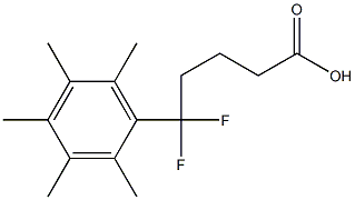 5,5-difluoro-5-(2,3,4,5,6-pentamethylphenyl)pentanoic acid Struktur