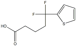 5,5-difluoro-5-(thiophen-2-yl)pentanoic acid Struktur