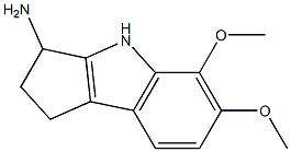 5,6-dimethoxy-1H,2H,3H,4H-cyclopenta[b]indol-3-amine Struktur