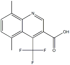 5,8-dimethyl-4-(trifluoromethyl)quinoline-3-carboxylic acid Struktur