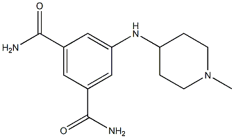 5-[(1-methylpiperidin-4-yl)amino]benzene-1,3-dicarboxamide Struktur