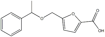 5-[(1-phenylethoxy)methyl]-2-furoic acid Struktur