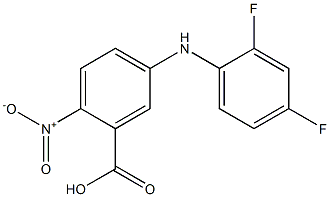 5-[(2,4-difluorophenyl)amino]-2-nitrobenzoic acid Struktur