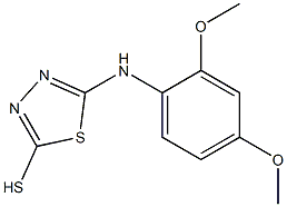 5-[(2,4-dimethoxyphenyl)amino]-1,3,4-thiadiazole-2-thiol Struktur