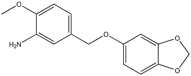 5-[(2H-1,3-benzodioxol-5-yloxy)methyl]-2-methoxyaniline Struktur