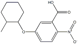 5-[(2-methylcyclohexyl)oxy]-2-nitrobenzoic acid Struktur