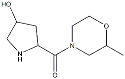 5-[(2-methylmorpholin-4-yl)carbonyl]pyrrolidin-3-ol Struktur