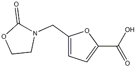 5-[(2-oxo-1,3-oxazolidin-3-yl)methyl]furan-2-carboxylic acid Struktur