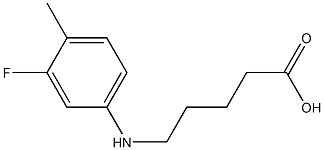 5-[(3-fluoro-4-methylphenyl)amino]pentanoic acid Struktur