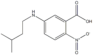 5-[(3-methylbutyl)amino]-2-nitrobenzoic acid Struktur