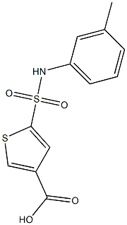 5-[(3-methylphenyl)sulfamoyl]thiophene-3-carboxylic acid Struktur