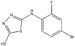 5-[(4-bromo-2-fluorophenyl)amino]-1,3,4-thiadiazole-2-thiol Struktur