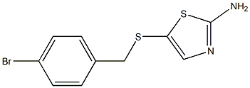 5-[(4-bromobenzyl)thio]-1,3-thiazol-2-amine Struktur