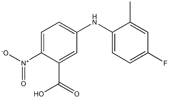 5-[(4-fluoro-2-methylphenyl)amino]-2-nitrobenzoic acid Struktur