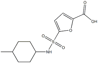 5-[(4-methylcyclohexyl)sulfamoyl]furan-2-carboxylic acid Struktur