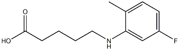 5-[(5-fluoro-2-methylphenyl)amino]pentanoic acid Struktur