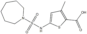 5-[(azepane-1-sulfonyl)amino]-3-methylthiophene-2-carboxylic acid Struktur