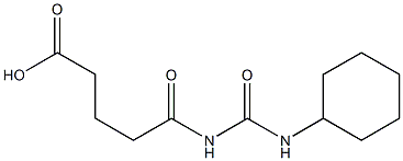 5-[(cyclohexylcarbamoyl)amino]-5-oxopentanoic acid Struktur