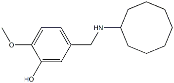 5-[(cyclooctylamino)methyl]-2-methoxyphenol Struktur