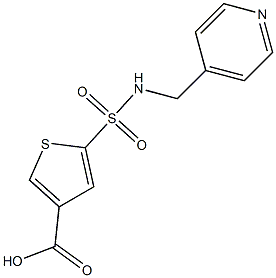 5-[(pyridin-4-ylmethyl)sulfamoyl]thiophene-3-carboxylic acid Struktur