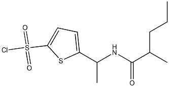 5-[1-(2-methylpentanamido)ethyl]thiophene-2-sulfonyl chloride Struktur