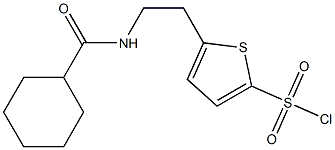 5-[2-(cyclohexylformamido)ethyl]thiophene-2-sulfonyl chloride Struktur