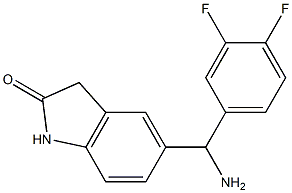 5-[amino(3,4-difluorophenyl)methyl]-2,3-dihydro-1H-indol-2-one Struktur