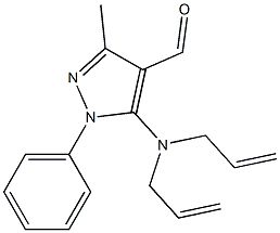 5-[bis(prop-2-en-1-yl)amino]-3-methyl-1-phenyl-1H-pyrazole-4-carbaldehyde Struktur