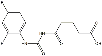 5-{[(2,4-difluorophenyl)carbamoyl]amino}-5-oxopentanoic acid Struktur