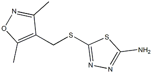 5-{[(3,5-dimethyl-1,2-oxazol-4-yl)methyl]sulfanyl}-1,3,4-thiadiazol-2-amine Struktur