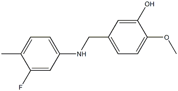 5-{[(3-fluoro-4-methylphenyl)amino]methyl}-2-methoxyphenol Struktur