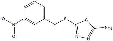 5-{[(3-nitrophenyl)methyl]sulfanyl}-1,3,4-thiadiazol-2-amine Struktur