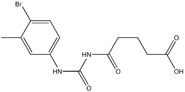 5-{[(4-bromo-3-methylphenyl)carbamoyl]amino}-5-oxopentanoic acid Struktur