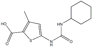 5-{[(cyclohexylamino)carbonyl]amino}-3-methylthiophene-2-carboxylic acid Struktur